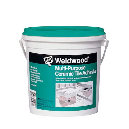 Ceramic Tile Adhesive, Off White Color, 1 Gal., Pack of 4