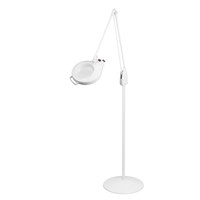 Led Circline Magnifier, 2.25X, Pedestal Floor Stand, White, 43 Inch