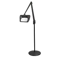 LED Stretchview Magnifier, 1.75X, Pedestal Floor Stand Base, Black, 42 Inch