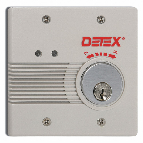 Exit Door Alarm, Anodized Duranodic, Mortise, Horn, Mortise, Variable, Non-Handed