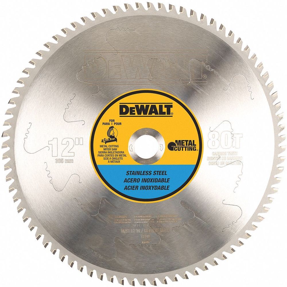 Circular Saw Blade, 12 Inch Size, Stainless Steel, Number of Teeth 80