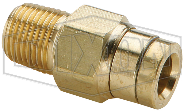 DOT Push-In Straight Connector, Male, 1/4 Inch Tube x 3/8 Inch MNPT