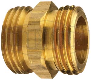Adapter, 1 Male NPTSH x 3/4 Inch NH Male GHT, Brass
