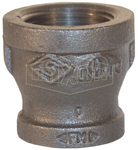 Threaded Bell Reducer, Size 2 Inch FNPT x 1-1/4 Inch FNPT, Iron