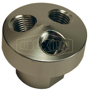 3 In 1 Manifold, 3/8 Inch NPT Inlet, Aluminium, 1/4 Inch NPT Outlet