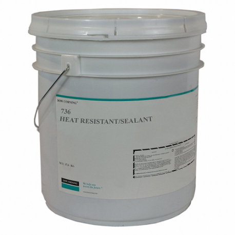 Gasket Sealant, 736, 4.8 gal, Pail, Red, Food and Beverage Processing