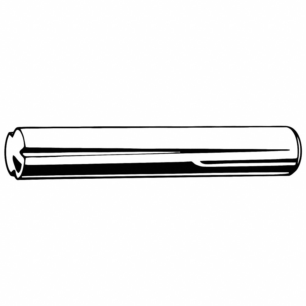 Grooved Pin, A Zinc, 1-1/2 X 0.26 Size, 10Pk