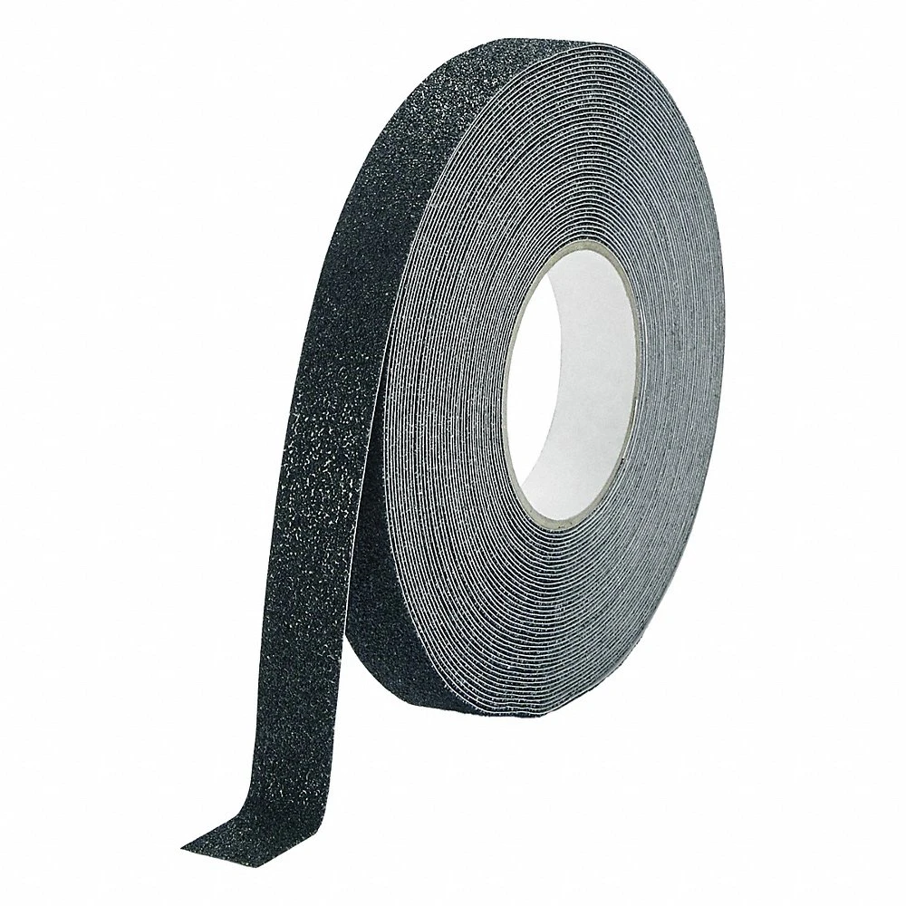 Anti-Slip Tape, Extra-Coarse Abrasive, 36 Grit Size, Solid, Black, 1 Inch x 49 13/64 ft