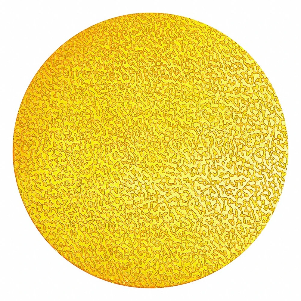 Floor Marking Point Shape, Circle, Solid, Yellow, No Legend, 0.7 mm Tape Thick, 10PK