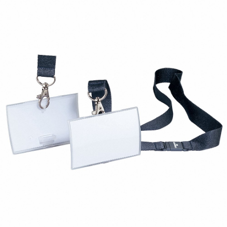 Portabadge con cordino, carte d'identità, piegatura a clic, confezione da 10