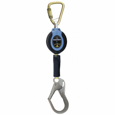 Self-Retracting Lifeline, 2 1/2 Inch Steel Rebar Hook Anchor, Harness Steel Carabiner
