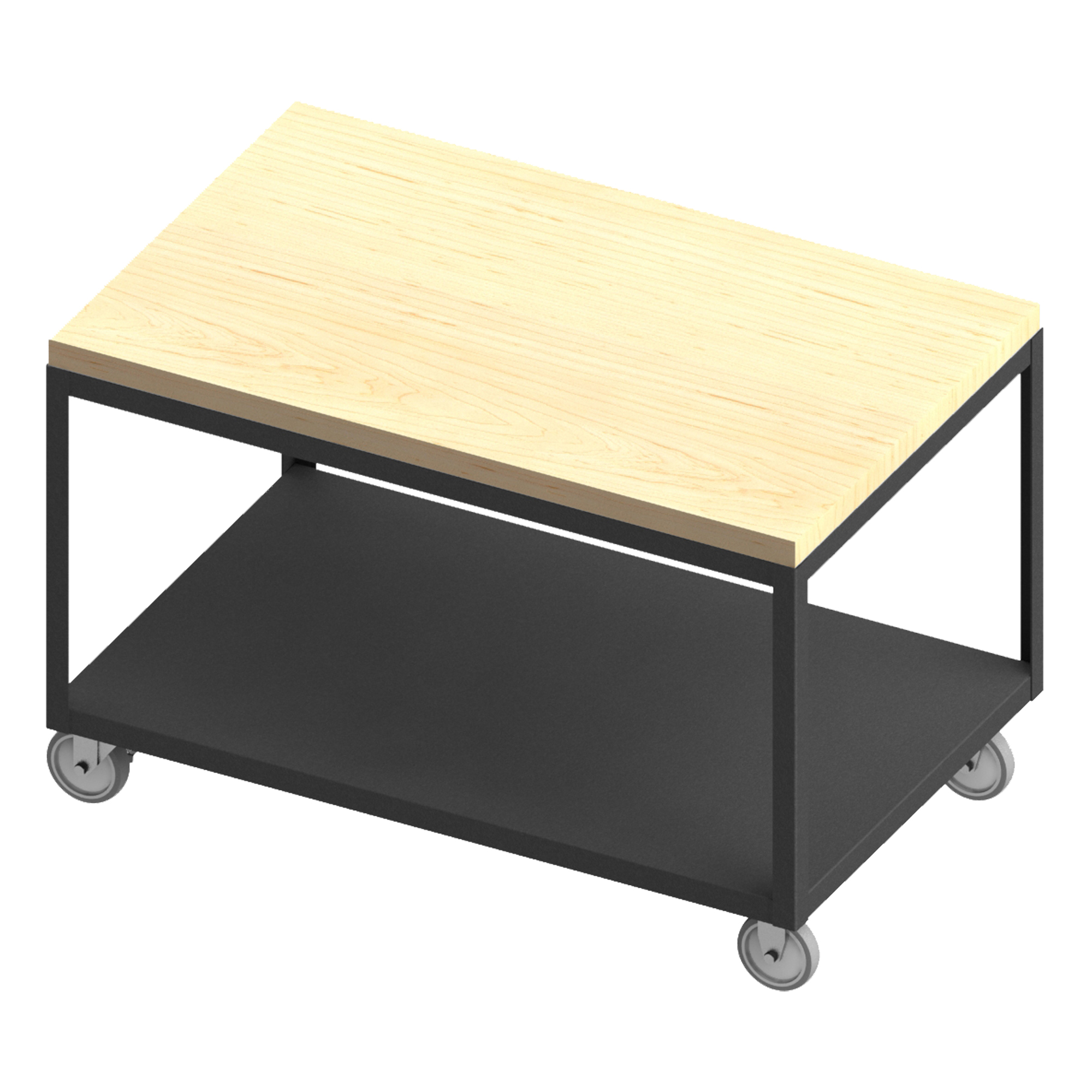 高甲板便攜式桌子，楓木桌面，尺寸 30-1/4 x 72-1/4 x 31-13/16 英寸