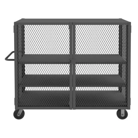 Security Mesh Truck, 2 justerbar hylde, kapacitet 2000 lbs, størrelse 30 x 60 tommer