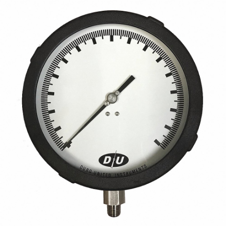 Industrial Vacuum Gauge, Back Flange, 30 to 0 Inch Size Hg, 6 Inch Size Dial
