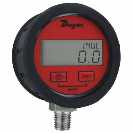 Digital Process Pressure Gauge, 0 To 100 PSI, For Dry Air & Gases, 1/4 Inch Npt Male