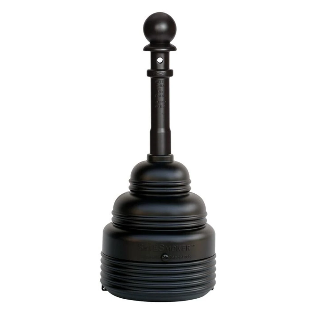 EAGLE 1208BLACK Cigarette Receptacle Black Hdpe 17-1/4in | AC3BGX 2RB27