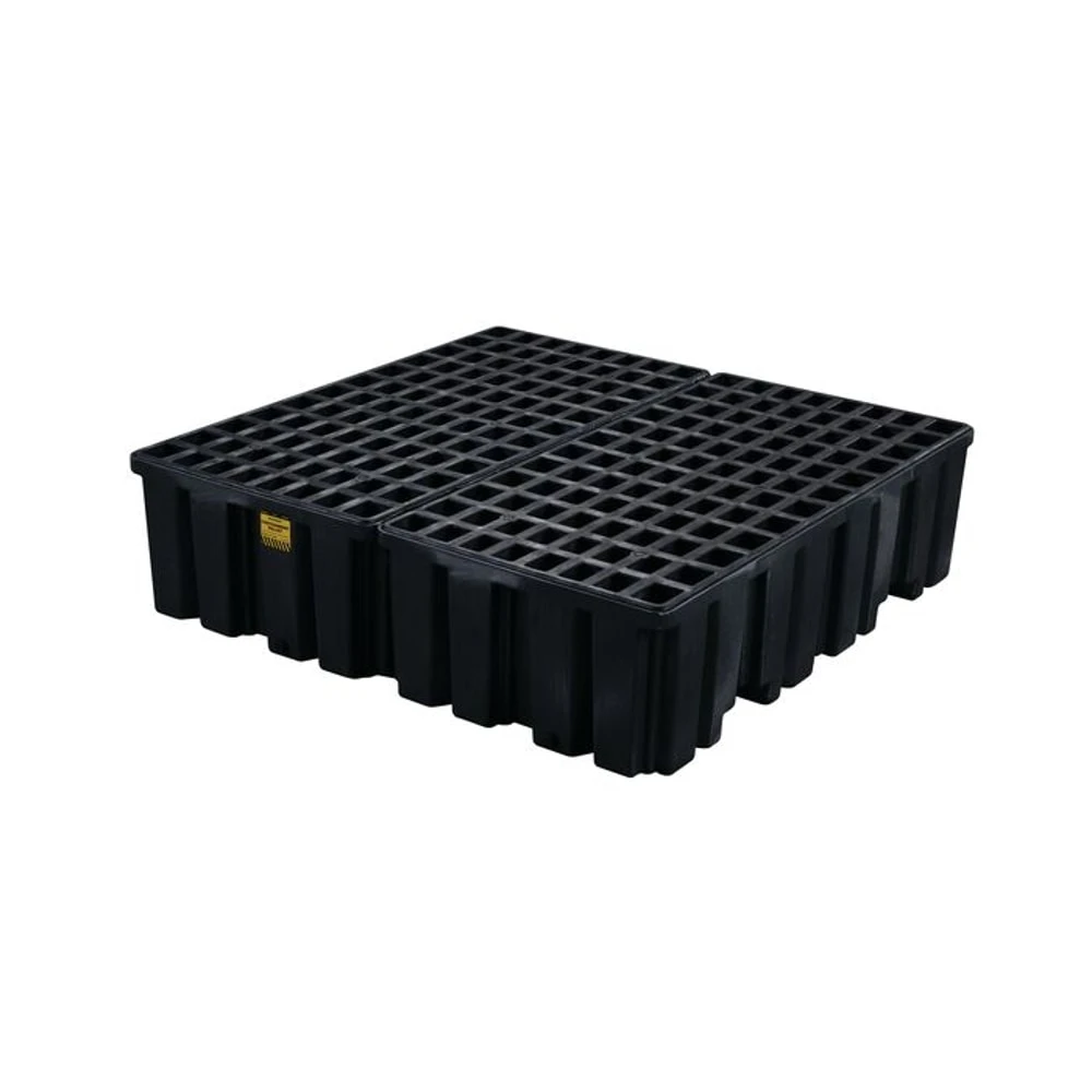 EAGLE 1640B Drum Spill Containment Pallet, 8000 lb Load Cap, Black | AC6NJG 35U070