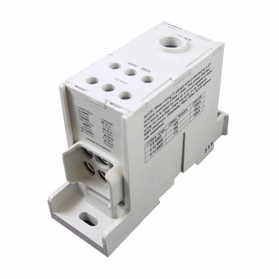 Enclosed Power Distribution Block, 480 VAC, 175 A, 1 Pole, 8 to 2/0 AWG Line/Load Wire