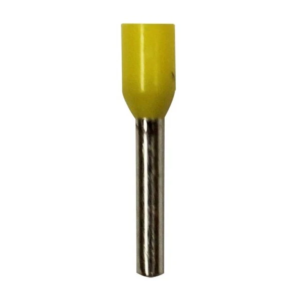 Wire Ferrule, Yellow, 18 AWG, 10mm, PK500