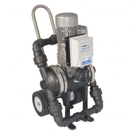 Double Diaphragm Pump, Polypropylene, 1 1/2 Inch Fluid Connection Size, Npt, Neoprene