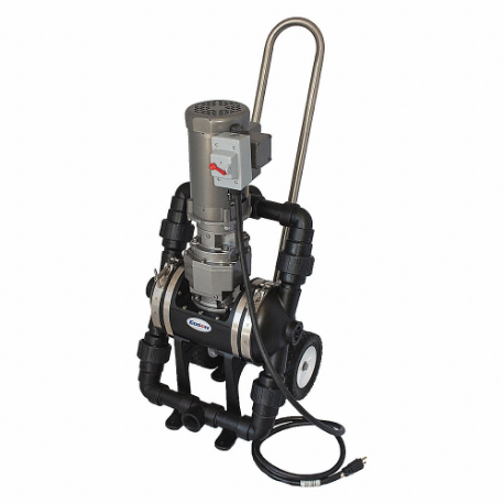 Double Diaphragm Pump, Polypropylene, 1 1/2 Inch Fluid Connection Size, Npt, Neoprene