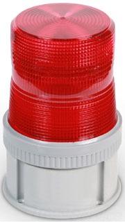 Strobe Light, Red, 24VDC, 4 1/2 Inch Dia.