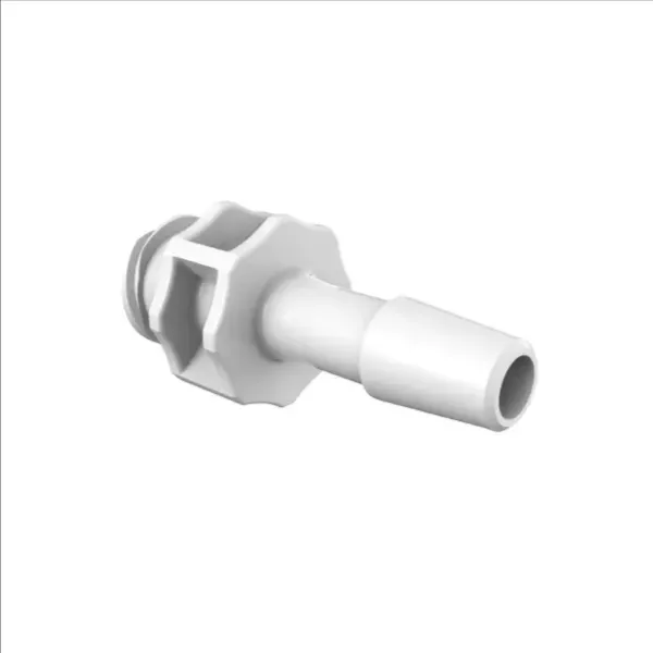 Large Bore Female Luer, 1/4 Inch Barb, Crystal QC