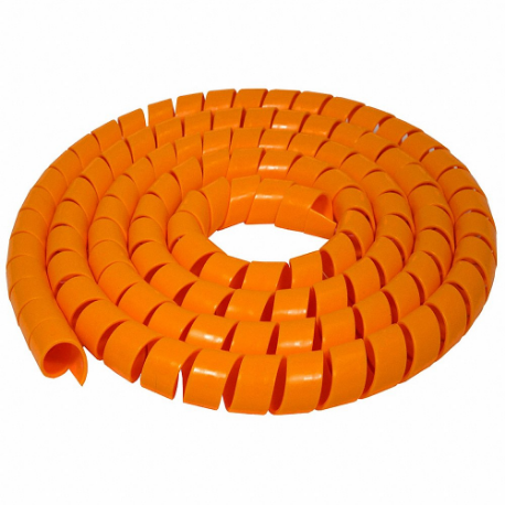 Avvolgimento a spirale, larghezza 1 1/8 pollici, 50 piedi di lunghezza, polietilene, arancione