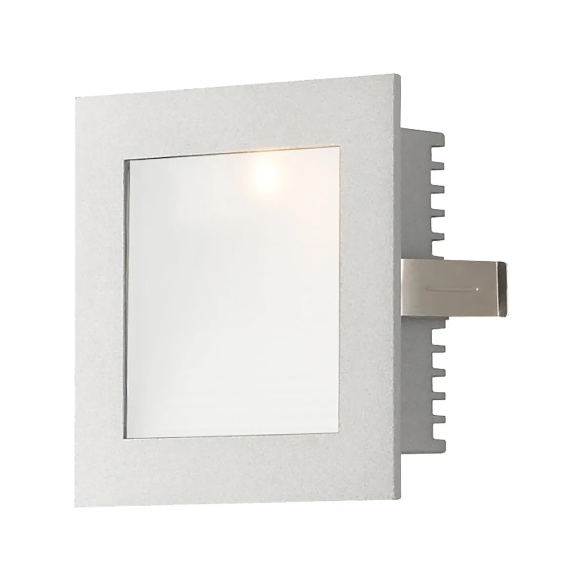Step Lt, Wall Recessed, New Const Xenon wlamp Opal lens Gray trim
