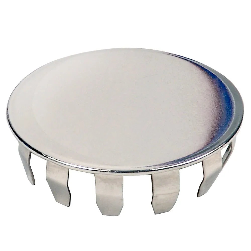 Stainless Steel 1-5/8" Snap-In Faucet Hole Cover Brushed Finish