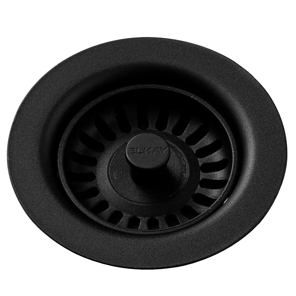 Polymer 3-1/2 Drain Fitting With Removable Basket Strainer And Rubber Stopper