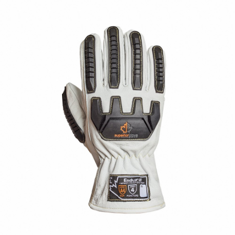 Work Gloves, XL 10, -13 Deg F Min Temp, ANSI Cut Level A6, ANSI Impact Level 2, Kevlar