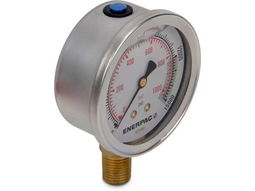ENERPAC G2536L Hydraulic Pressure Gauge, 2.50 Inch Face, Glycerine Filled, 15,000 Max. Psi | AA8KTG 18Y527