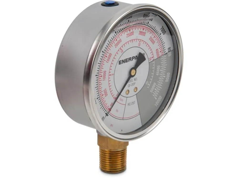 ENERPAC GF20P Hydraulic Force and Pressure Gauge, Imperial Scale, 25 Ton, Cylinders | AD6MRR 46C574