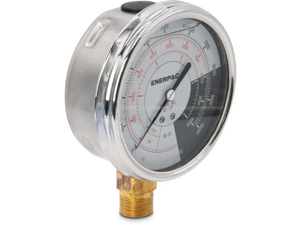ENERPAC GF5P Hydraulic Force and Pressure Gauge, Imperial Scale, 5 Ton, Cylinders | AA6HTQ 14A077