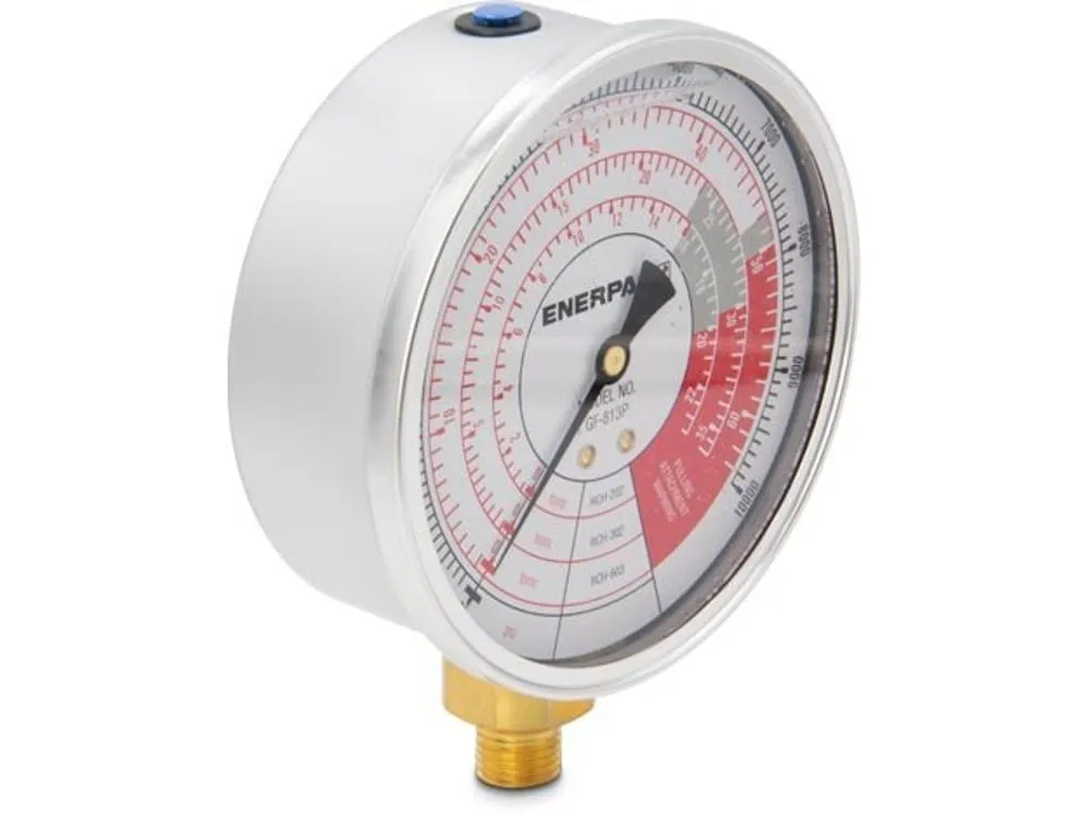 ENERPAC GF813P Hydraulic Force and Pressure Gauge, Imperial Scale, 20/30/60 Ton, Cylinders | AH9ZAN 46C577