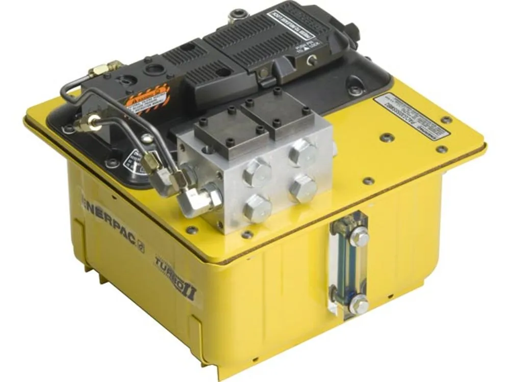 ENERPAC PACG50S8S Air Hydraulic Pump, Remote Valve Mount, 120 Inch Cu. Capacity/min Oil Flow, 100 PSI | AE6TFZ 5UXA9