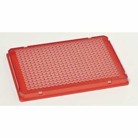PCR Plate, Skirted, 384, 384 Slots, Red, 25 PK