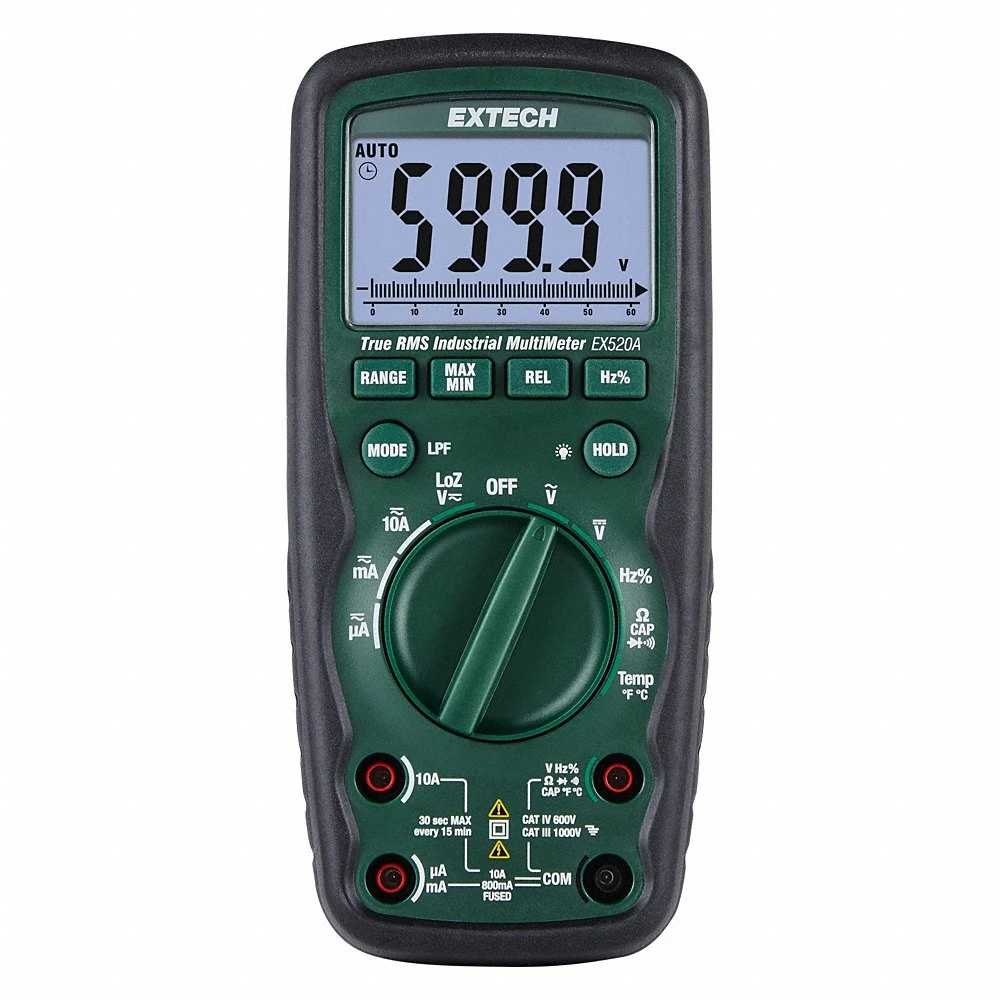 Multimeter, CAT III 1000V/CAT IV 600V, TRMS, Calibration Certificate Included, 4000 LCD