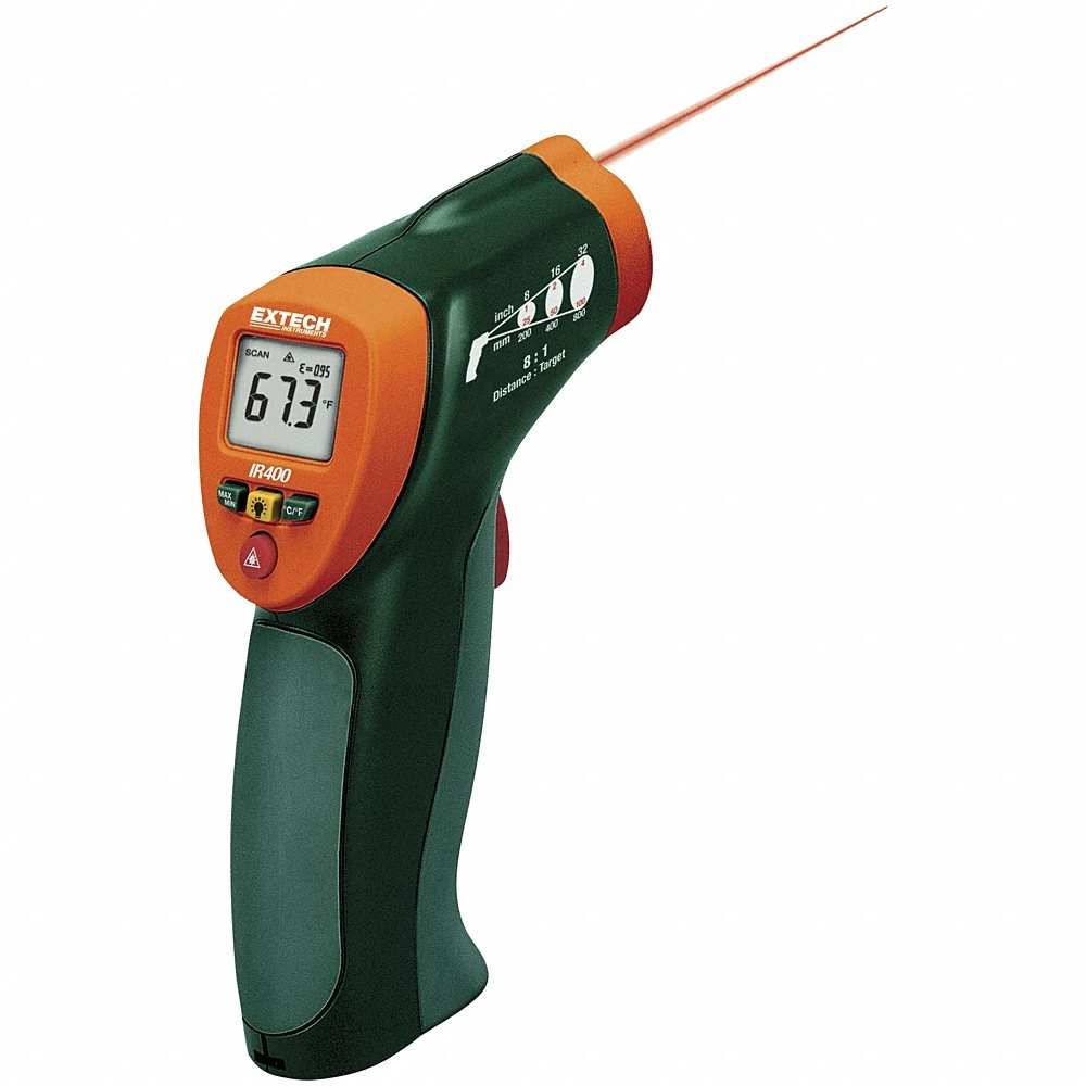 Infrared Thermometer, Included, Max Temp/Min Temp, Fixed at 0.95 to 0.95, -4 Deg, CE