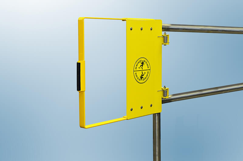 安全門，36-42 英吋適合透明開口，A36 碳鋼，黃色粉末塗層