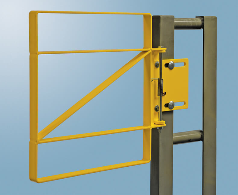 安全門，37-39.5英寸適合透明開口，A36碳鋼，安全黃色搪瓷