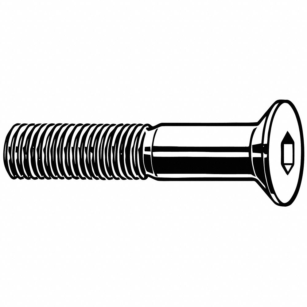 Śruba z łbem walcowym z gniazdem sześciokątnym, rozmiar gwintu M10x1.5, płaska, długość 100 mm, wysokość łba 6.2 mm, 25 szt.