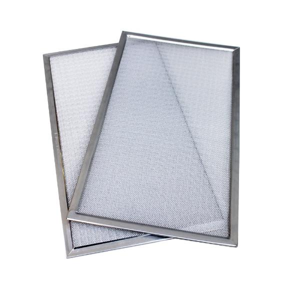 FANTECH 402041 Filter Kit, MERV3, Washable Aluminum Mesh, 150 cfm, 8.5 x 15 Inch Size, Pack Of 2 | CL3ZBT