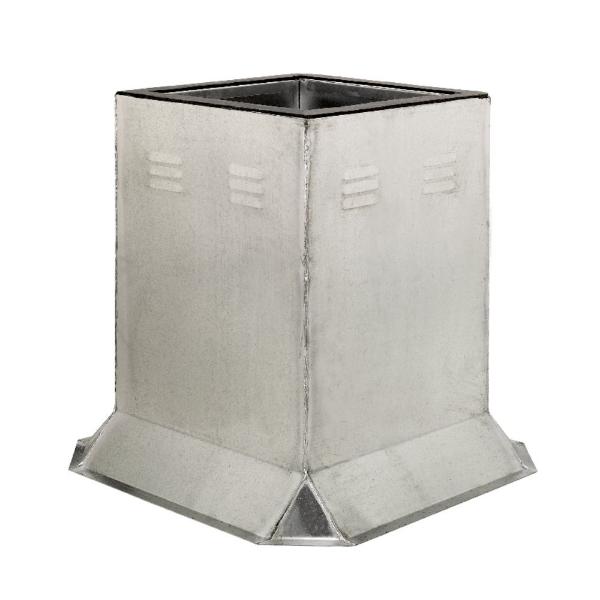Ventilated Curb, Fixed, 18 Inch Height, 44.5 Inch Length, Galvanized Steel