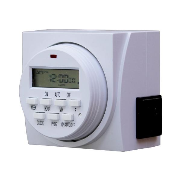 Programmerbar digital timer, 7 dage, 120V, 15A