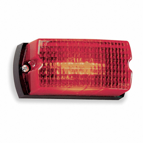 Low Profile Warning Light, Red, Strobe Tube, 120V AC, 30 Candela, 4000 hr Lamp Life