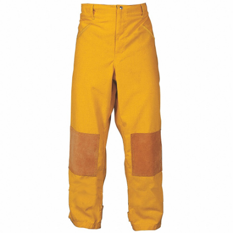 Turnout Pants, Xl, 42 Inch Fits Waist Size, 31 Inch Inseam, Yellow, Nomex, Lime/Silver
