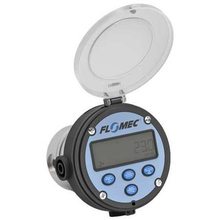 Electronic Flowmeter, Oval Gear, 0.0043 To 0.158 gpm Flow Range, 1/8 FNPT