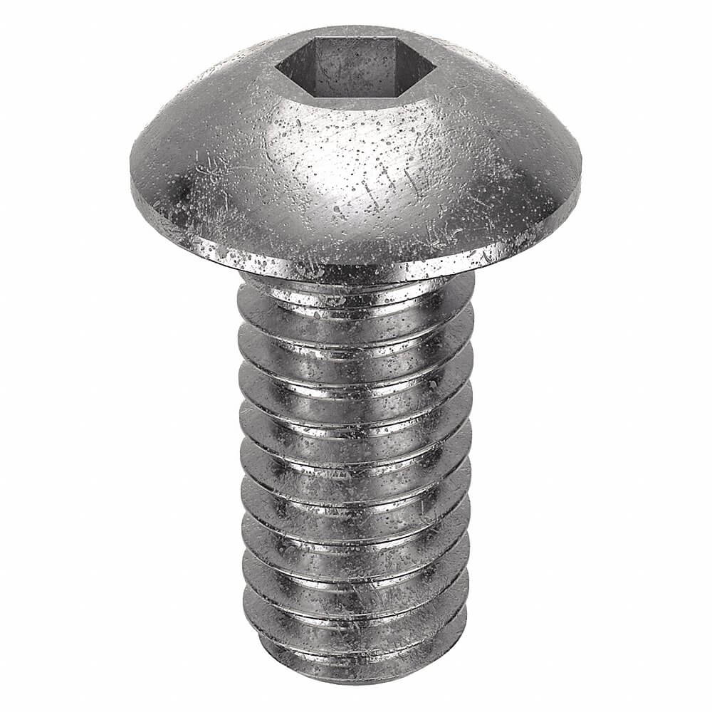 Socket Head Cap Screw, Button, 18-8 Stainless Steel, #8-32 X 3/8 Inch Size, 100Pk